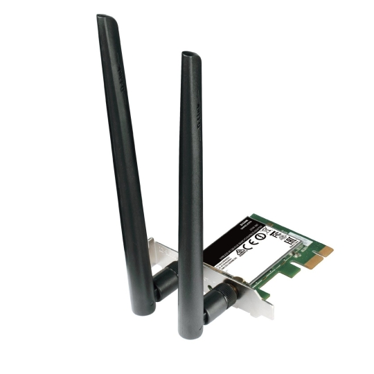 Card mạng không dây D-Link DWA-582 (Chuẩn PCI Express/ wifi Chuẩn AC1200 (N 300Mbps & AC 867Mbps/ 2 ăngten)